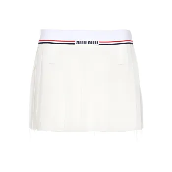 MIU MIU Casual Short Skirts Women's White