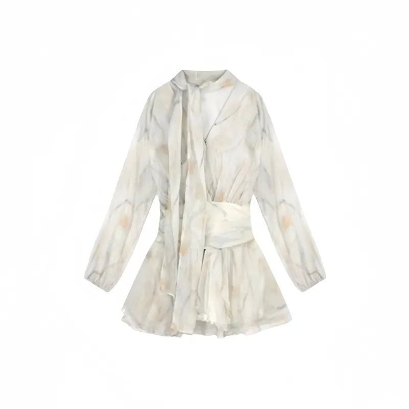 Mu Qingqing Long Sleeved Dresses Women's Light Yellow-0