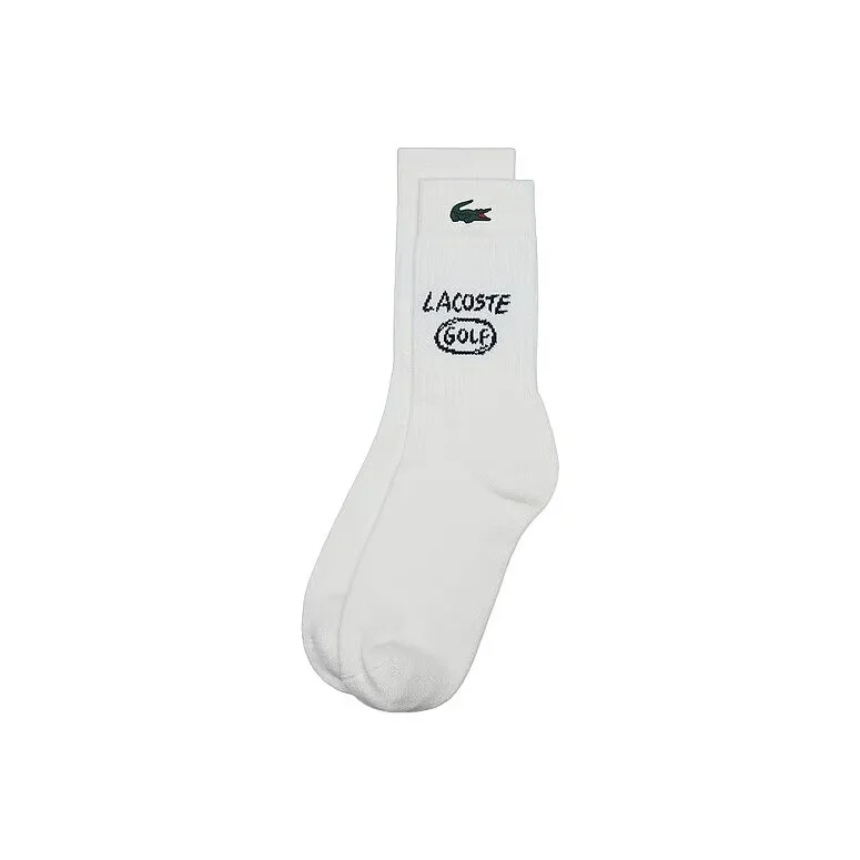 LACOSTE Mid Calf Socks Men's 1 Pack White-0