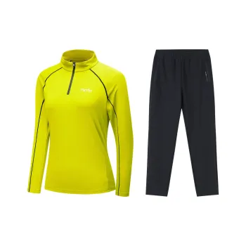 Tectop Casual Suit Women's Two-Piece Set Bright Yellow/Classic Black