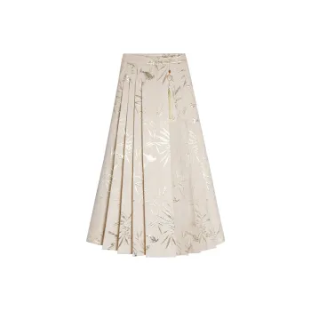 SONGBENSANGSANG Casual Mamianqun Long Skirt Women's Apricot