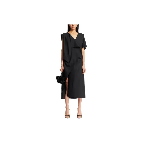 THE ROW Draped Asymmetrical Midi Dress