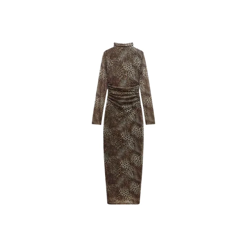 ZARA Long-Sleeved Dresses Women's Leopard Print-0