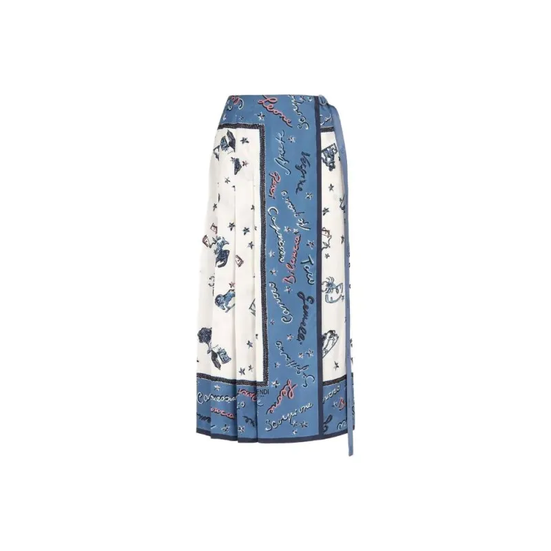 FENDI Astrology -print Midi Skirt-0
