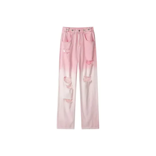 Incolore Jeans Women's Pink Gradient Jeans