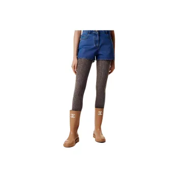 CHANEL FW22 Denim Shorts Women's Blue