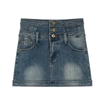 Adeworn Denim Short Skirts Women's