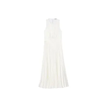 Sandro Plissé effect Satin Dress