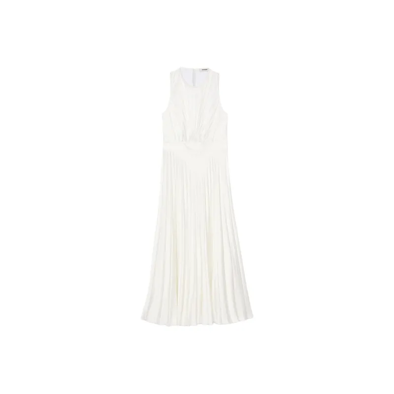 Sandro Plissé effect Satin Dress-0