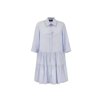 Fabiana Filippi Button Up Striped Shirtdress