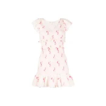 LOVESHACKFANCY Sonora Berry Moment print Cotton Minidress