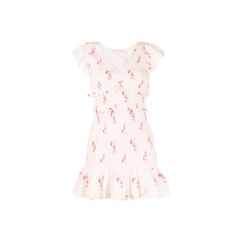 LOVESHACKFANCY Sonora Berry Moment print Cotton Minidress-0