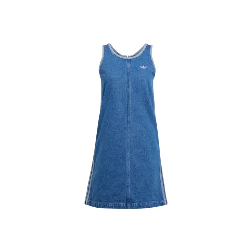 Adidas Originals Adicolor Denim 3 Stripes Tank Dress