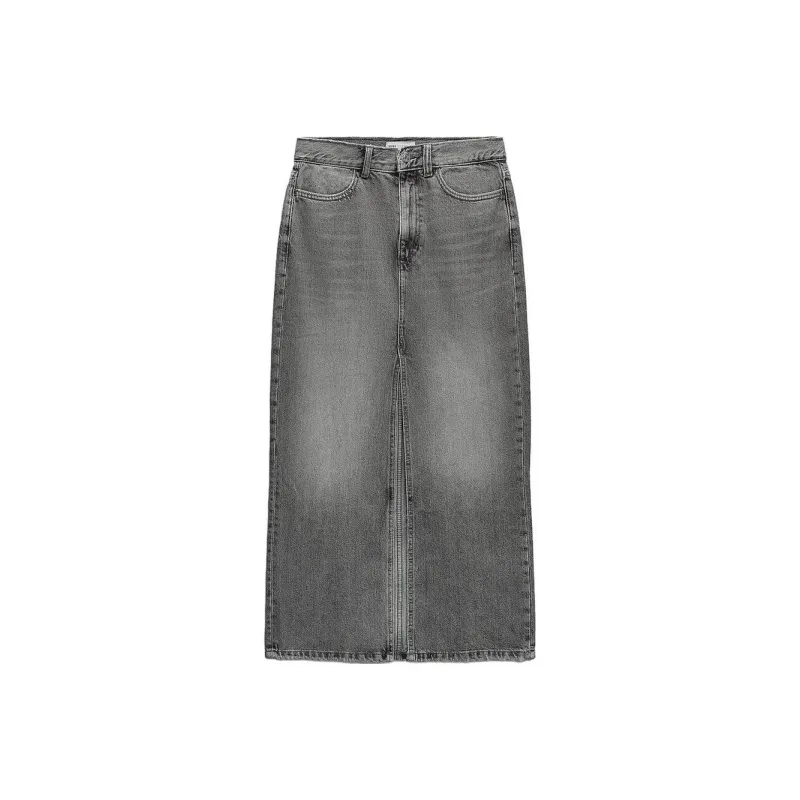 ZARA Casual Long Skirt Women's Gray-0
