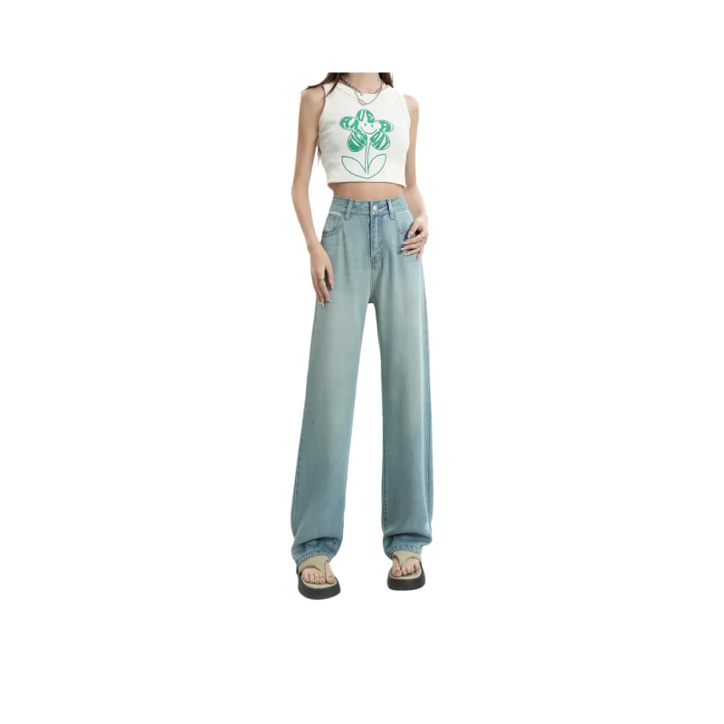 Menglaini Jeans Women's Nostalgic Blue-2