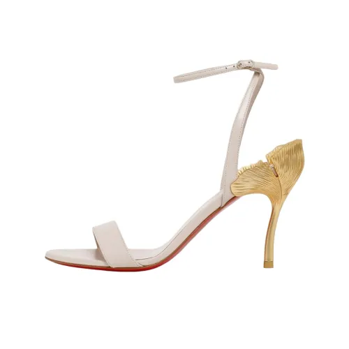 CL LUBOTING Ginko Girl One Strap Sandals 8.5cm Women's Beige