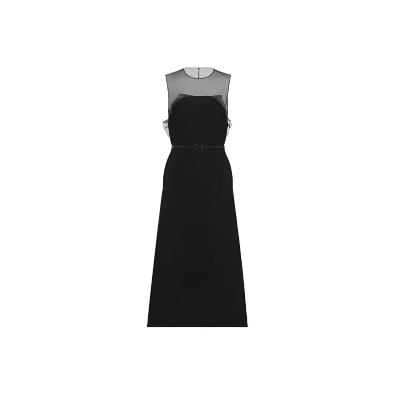 DIOR Sleeveless Dress Women's Black-0