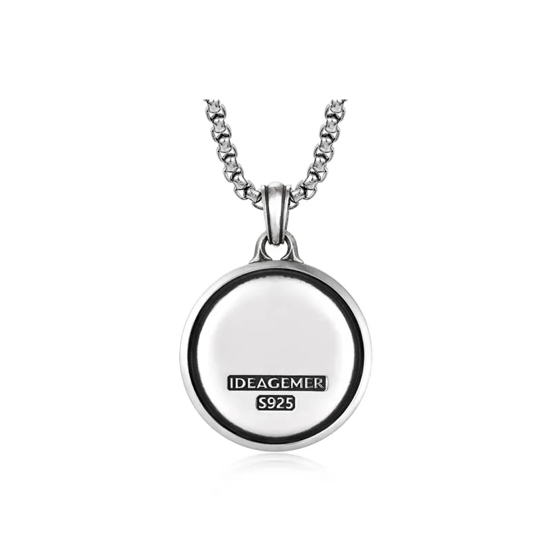 IDEAGEMER 925 Sterling Silver Necklaces Men's-2