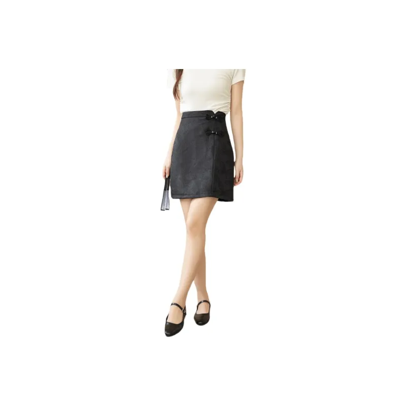 CLUB NEWS Casual Short Skirts Women's Black-0