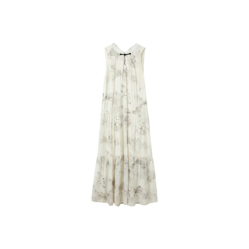 3COLOUR Sleeveless Dress Women's Black Rice Floral-0
