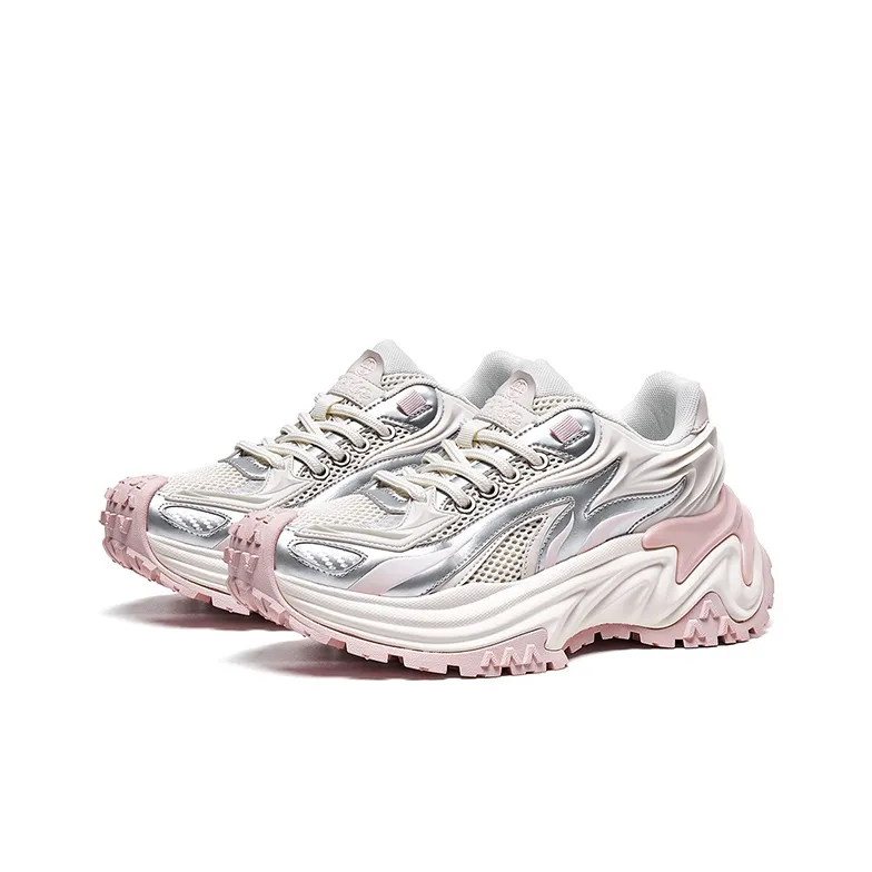 Acupuncture Cushioning, Abrasion Resistant, Breathable, Lightweight, Height Increasing Low Top Chunky Sneakers Women's-1