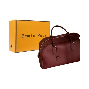 BEMIX PETS Cow Leather Handbag Regular Women's Vintage Red