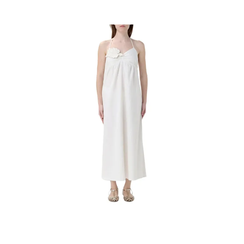 EMPORIO ARMANI Logo embroidered Maxi Dress-0