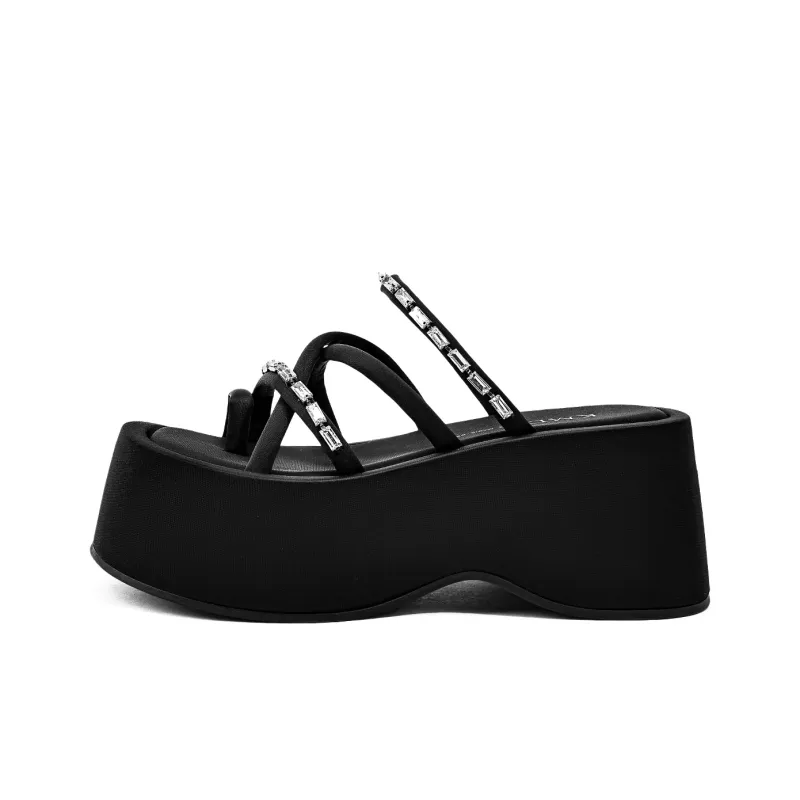 KMD Quiet Slide Slippers Women's Black-0