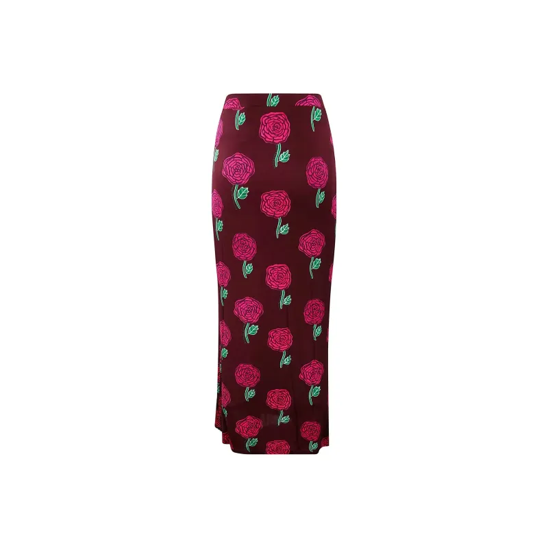 VERSACE JEANS COUTURE SS23 Casual Long Skirt Women's Red-0
