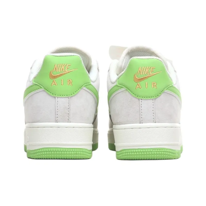Nike Air Force 1 Anti Slip Wear Resistant Low Top Skateboard Shoes Unisex Light Green-4