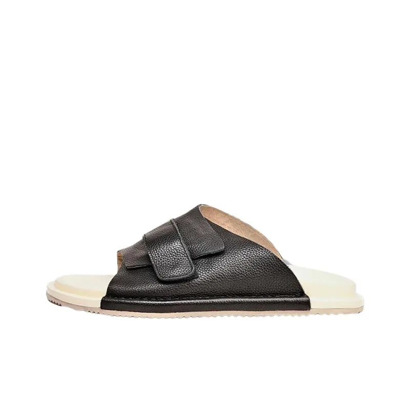 Brounvanm Slide Slippers Men Black/White-0