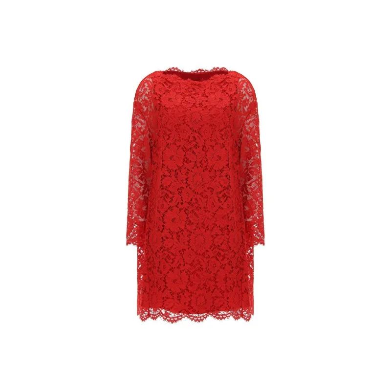 Valentino Long Sleeved Dress Women's Red-0