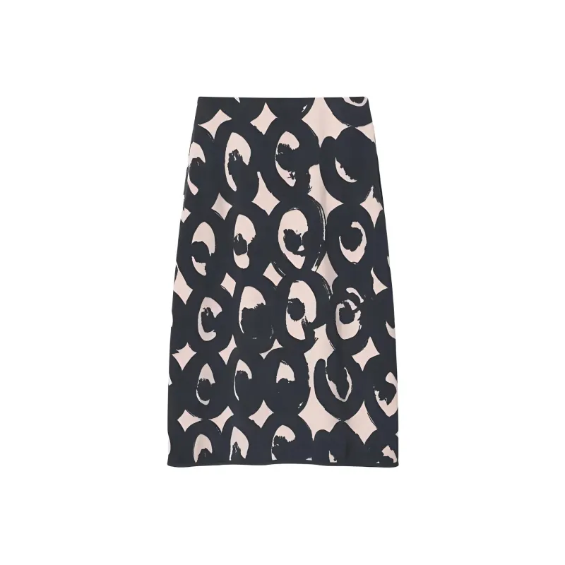 Marimekko X UNIQLO Marimekko Co-brand Casual Long Skirts Women's Black-0