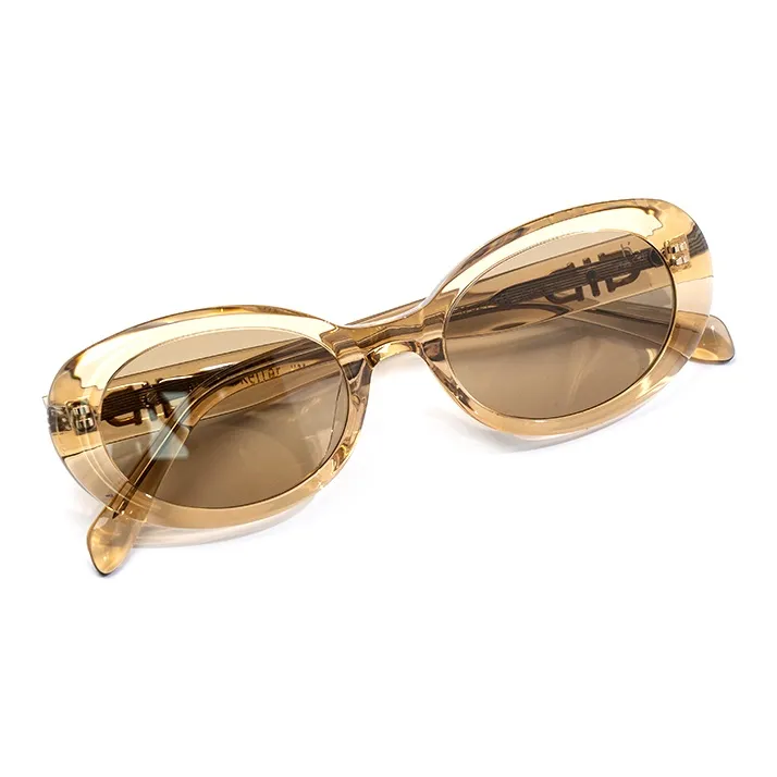 HELEN KELLER Plate Frame Cat Eye Sunglasses Unisex-4