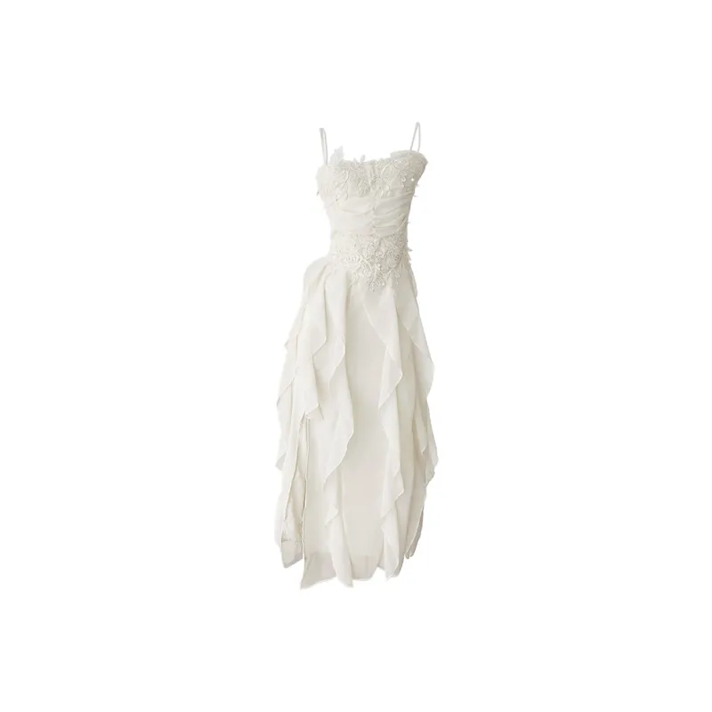 Icicofficial Slip Dress Women's Bright White-0