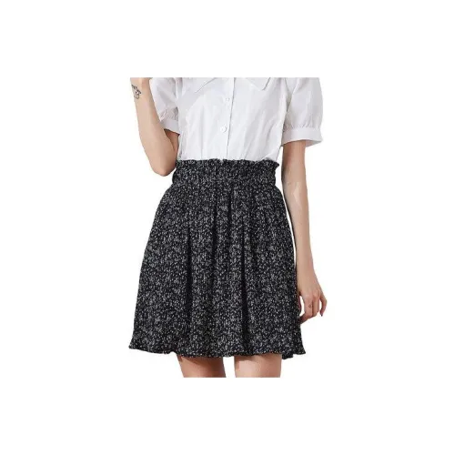 Tonlion Casual Short Skirts Women's Black