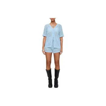 PRINCESS POLLY BEACH DAY KNIT SET Casual Suit Women's LIGHT BLUE/Light Blue