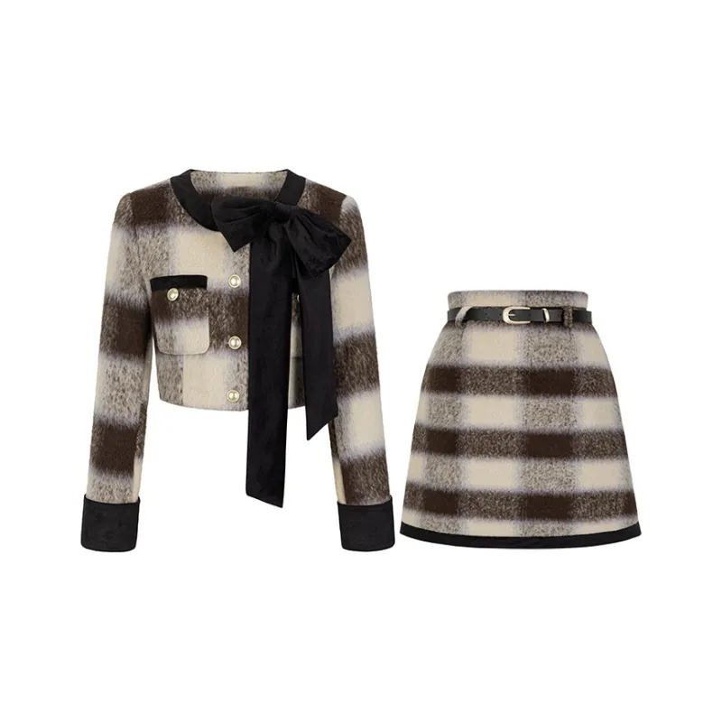UPNANAWANG Two Piece Skirt Sets Women's-2