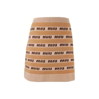 MIU MIU Casual Short Skirts Women's Yellow