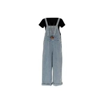 Udon House Casual Suit Women's 2 Black Top+Light Blue Bottom