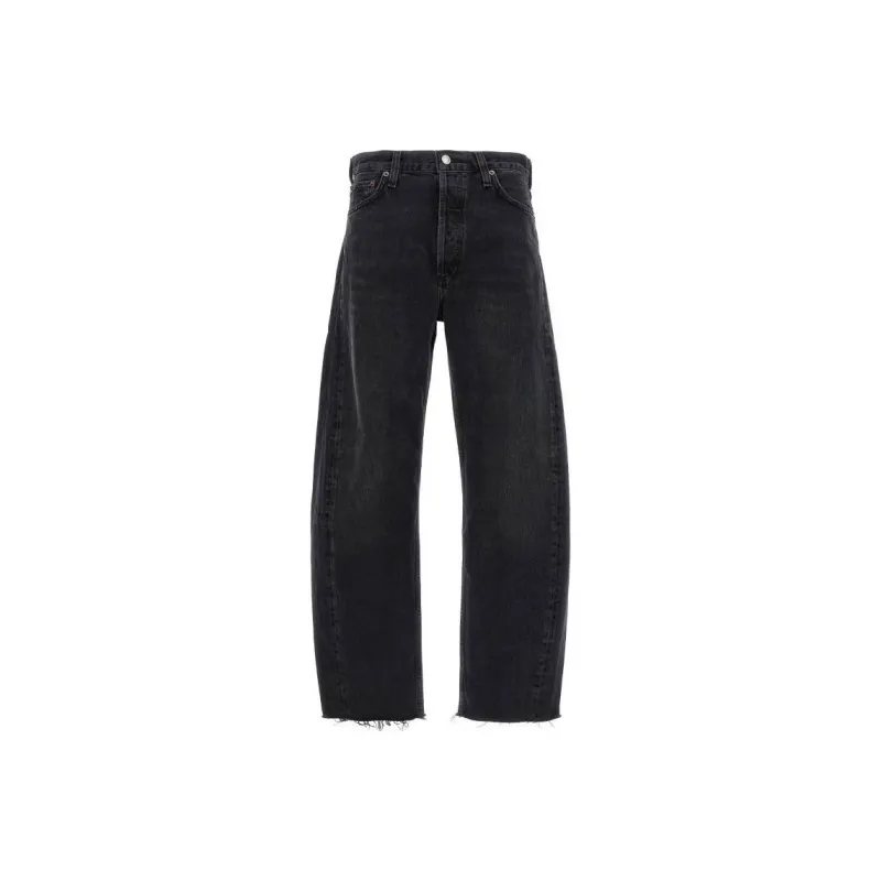 AGOLDE Frayed Edge Straight Leg Jeans-0