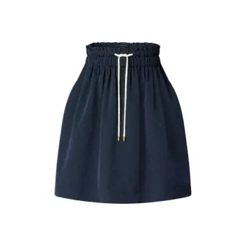 LOUIS VUITTON Casual Long Skirt Women's Navy Blue