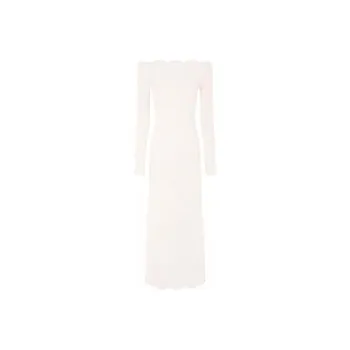 Paco Rabanne Floral-lace Bardot-collar Dress