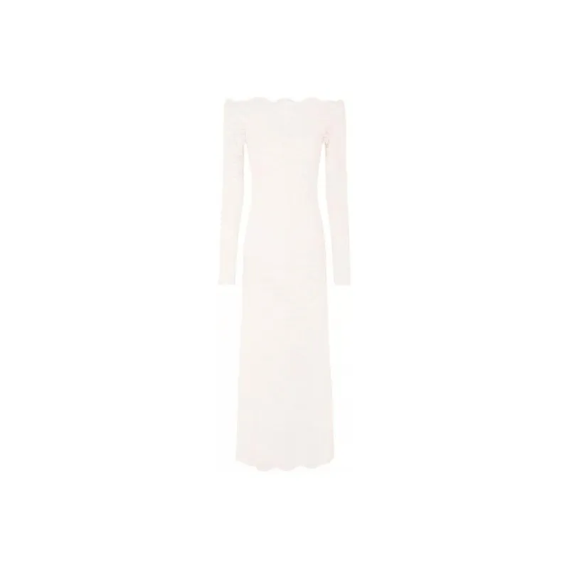 Paco Rabanne Floral-lace Bardot-collar Dress-0