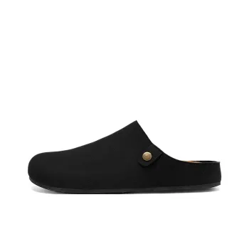 TELENT Slip Resistant Abrasion Resistant Closed Toe Slippers Men's Black