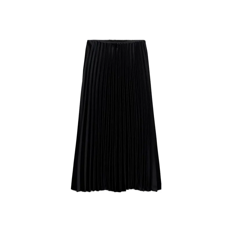 ZARA Casual Long Skirts Women's Black-0