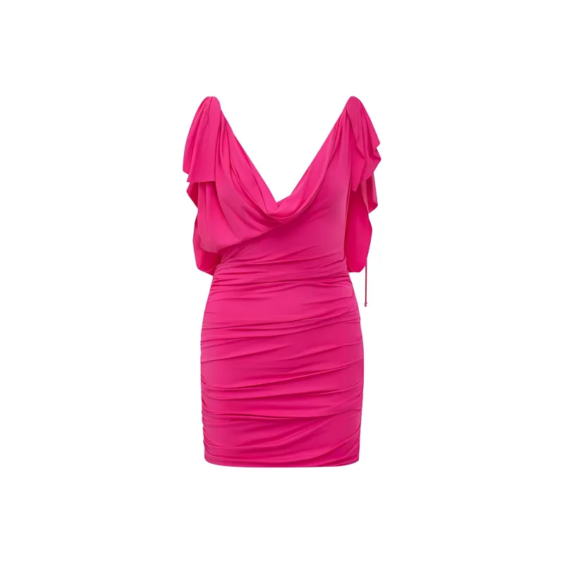 The Attico V Neck Sleeveless Mini Dress-0