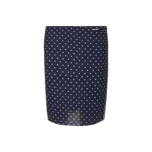 MIU MIU Mid Rise Polka Dot Midi Skirt