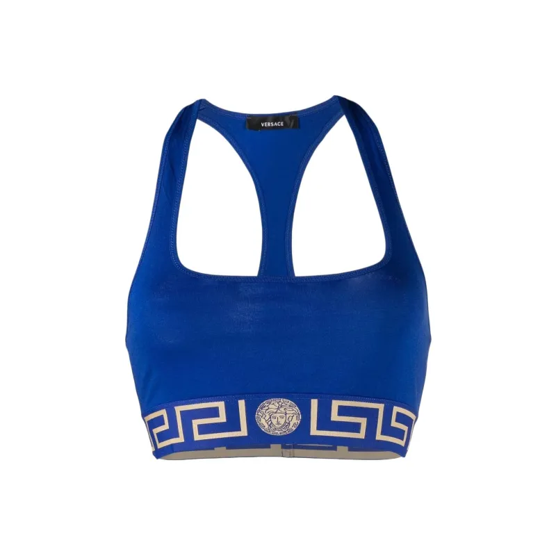 VERSACE Greca Border Sports Bra 'Bluette'-0