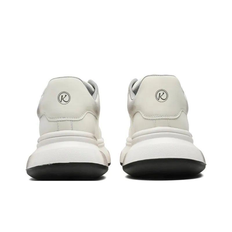 Kaltendin Low Top Skateboard Shoes Unisex Polished White-9